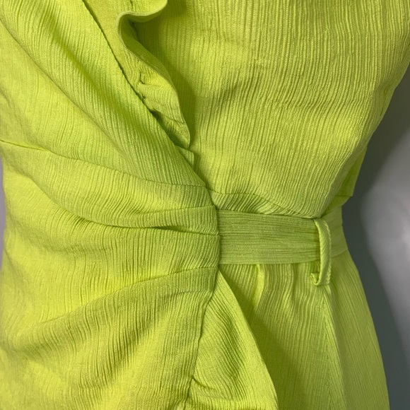 Lime Ruffle Wrap Dress - Picture 3 of 5